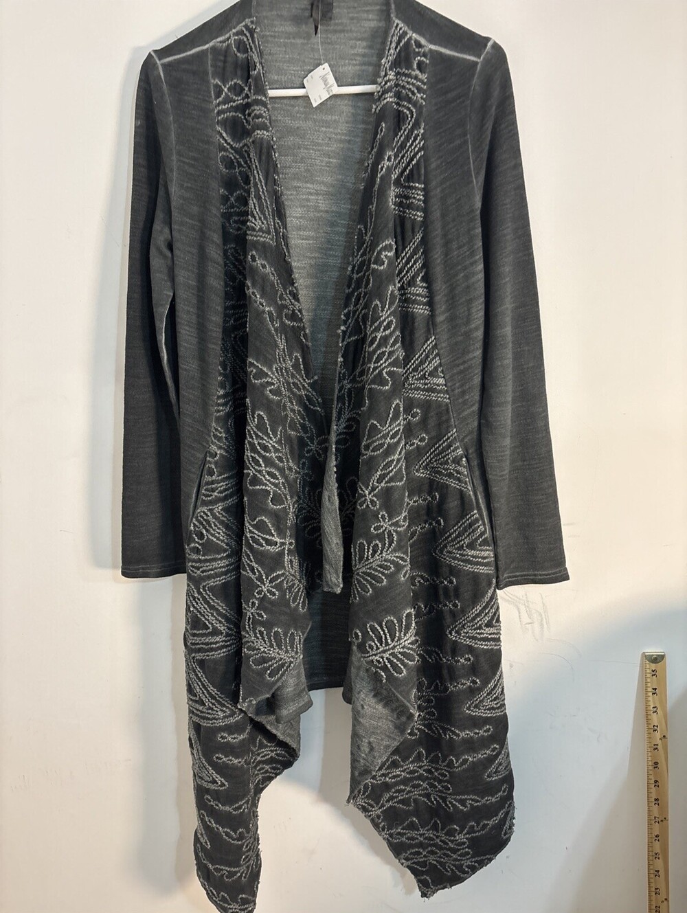 XCVI Averi Duster Cardigan Long Sleeve Embroidered Soutache Trim XS BRAND NEW